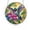 F, variant on MOAOASPER Floral Suncatcher, Round Acrylic Hummingbird Ornament, Light Reflecting Stained Glass Style Decor, UV Resistant Hanging Pendant with Chain