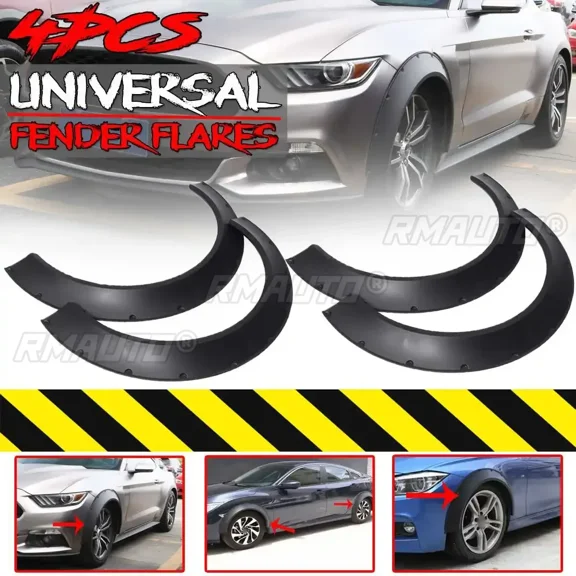 840mm 4Pcs Flexible Car Wheel Flares Arches Mudguards For BMW E90 E91 E92 F10 F11 F30 F32 F80 M3 F82 M4 320i 325i 330i Body Kit