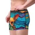 thumbnail image 2 of Balery Colorful Textured Chihuahua Calzoncillos bóxer para hombre, ropa interior de algodón suave y transpirable con cinturilla de nailon-Large, 2 of 5