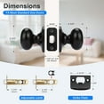 thumbnail image 2 of KNOBWELL 3 Pack Passage Door Knobs for Hallway or Closet Door Knobs, Matte Black Interior Door Knobs, Keyless Doorknobs Non-Locking Round Door Handle, Black Door Knob Interior, 2 of 5