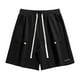 thumbnail image 2 of Ceisia Men's Gift Relaxed Minimalist Cargo Sweat Shorts Mid-Rise Elastic Waist Nylon Spandex Snap Button Side Label Shorts, 2 of 4