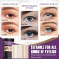 thumbnail image 6 of Invisible Eyelid Tape, 480 Pcs Eyelid Lifter Strips, Double Eyelid Tape for Hooded Eyes, Instant Eye Lift Tape for Droopy Lids, Uneven, Hoode, Waterproof Double Eyelid Sticker, 3 Shapes, 6 of 8