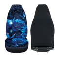 thumbnail image 5 of POLERO Blue Rose Vehicle Seat Covers for SUV Sedan, Set of 2 Decorative Front Seat Cover Stretchable Anti-Slip Car Seat Covers for Front Cushion & Backrest Protector, 5 of 12