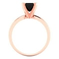 thumbnail image 4 of 1.0ct princess cut black natural onyx 18k rose gold Bridal Wedding Engagement Promise Anniversary Ring for Women size 6.25, 4 of 7