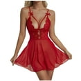 thumbnail image 2 of uublik Valentines Lingerie Set for Women Plus Size Lace Babydoll Bodysuit Sexy Naughty, 2 of 5