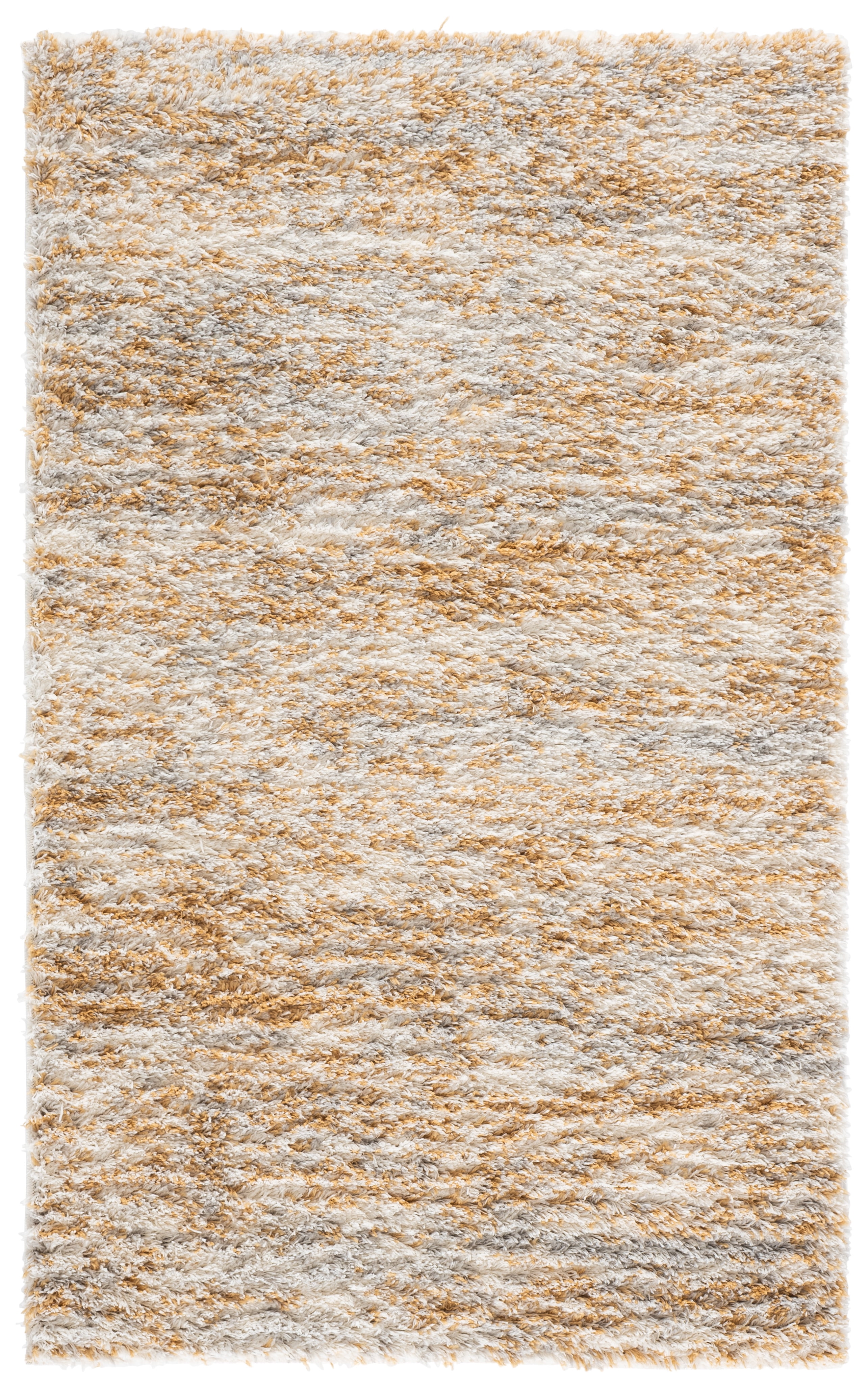 Safavieh Berber Torvald Abstract Polyester Shag Area Rug, Ivory/Light Gold, 3' x 5'