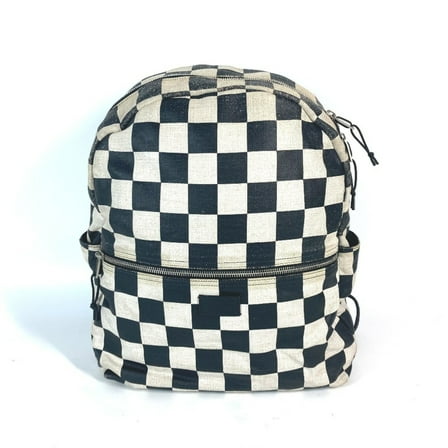Pre-Owned SAINT LAURENT Saint Laurent Paris 609109 Checkered Backpack Leather Coated... (Fair)
