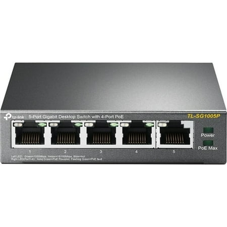 TP LINK TL-SG1005P, 5-PORT GIGABIT DESKTOP SWITCH WITH 4-PORT POE