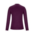 thumbnail image 5 of Feancey Cozy Fall Sweaters for Men Regular Fit Casual Knit Pullover Tops Long Sleeve Crewneck Sweater Jumpers Strentch Soft Knitted Cotton Top Purple S, 5 of 6