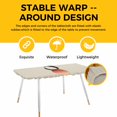 thumbnail image 4 of Abstract Art Sun Table Cloths for 8 Foot Rectangle Tables, Modern Art Orange Round Rustic Patio Waterproof Elastic Fitted Tablecloths, Washable Rectangular Table Cover for Camping, 4 of 8