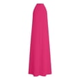 thumbnail image 4 of ClodeEU Women's V Neck Sleeveless Loose Fit Dress with Pockets ,Casual Flowy Relaxed Midi Sundress Hot Pink,Women's Plus L, 4 of 6