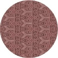 thumbnail image 1 of Ahgly Company Machine Washable Indoor Round Transitional Pink Daisy Pink Area Rugs, 4' Round, 1 of 7