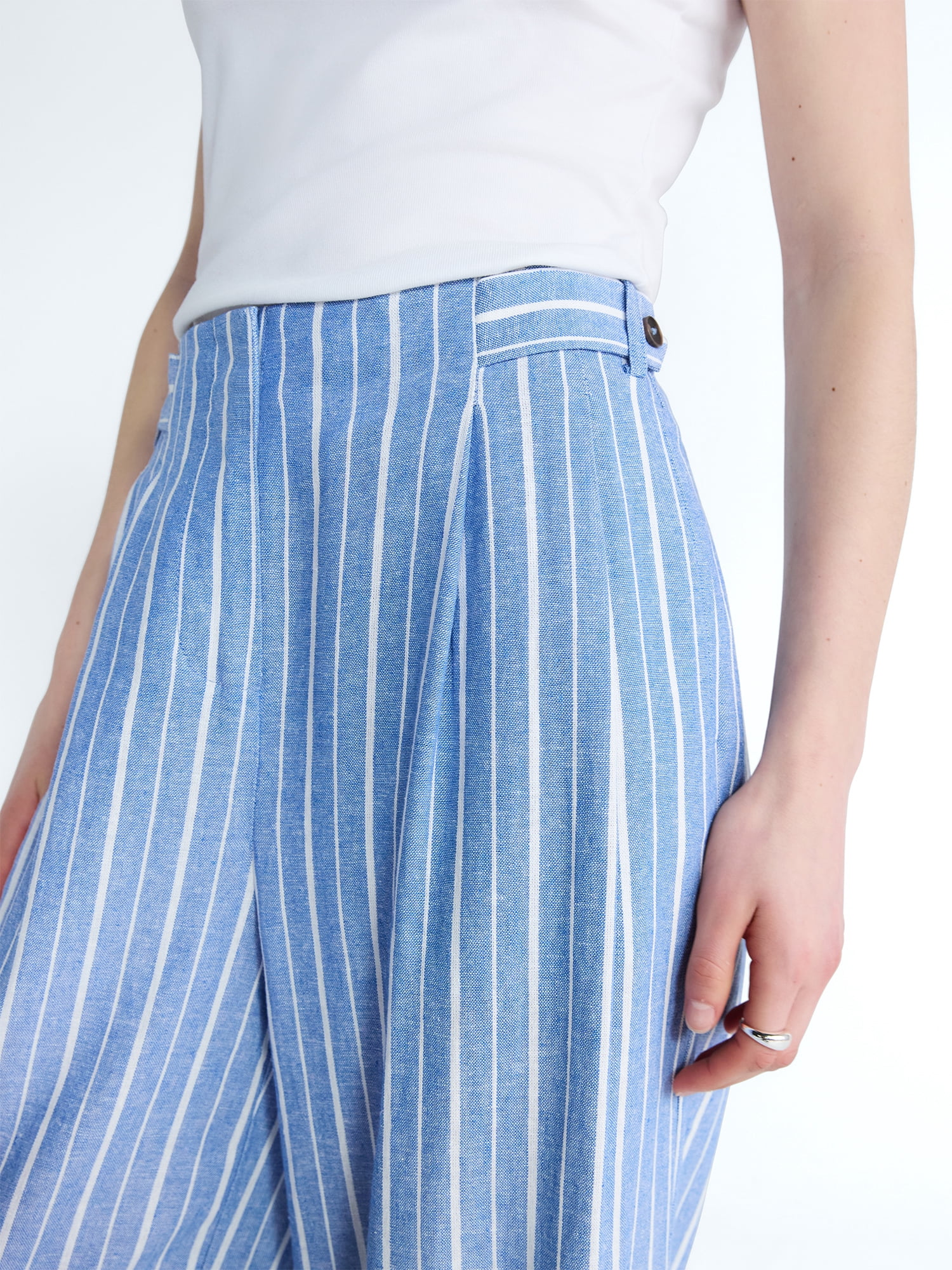 Free Assembly Women's and Women's Plus High Rise Wide Leg Cropped Pants, 27" Inseam, Sizes XS-4X