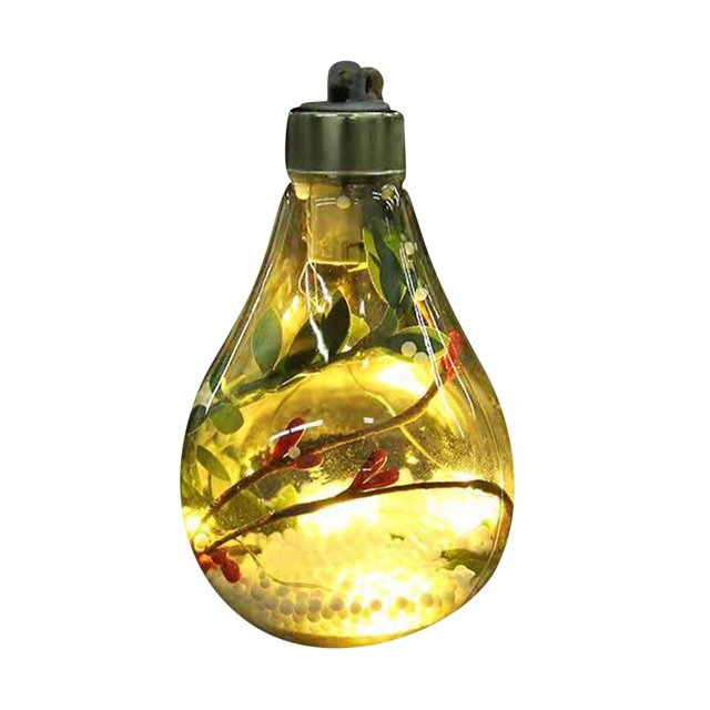 Clearance Sale 2024 Personalized Ornament Christmas Decorations LED Light-emitting Transparent Bulb for Wedding Party Home Xmas Trees Decor for Christmas Tree Winter Outdoor/Indoor Use