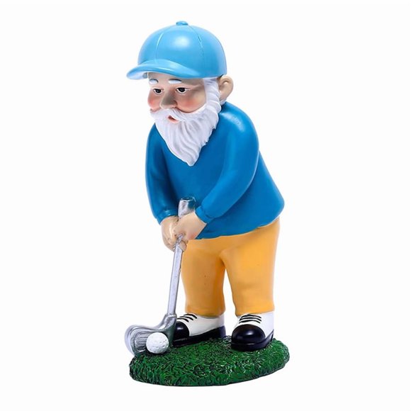 Statue en Résine de Gnome de Golf - Figurine Miniature Décorative pour la Maison, le Jardin, Décoration de Pelouse de Jardin de Nain