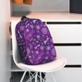 thumbnail image 3 of Easygdp Purple Snowflakes Mochila Ligera de 15 Pulgadas para Estudiantes, Mochila Cómoda para la Escuela y Viajes, Correas Ajustables, 3 of 6
