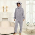 thumbnail image 6 of Wlynlyn Pajamas Jumpsuits for Women Fleece Onesie Winter Warm Rompers 1 Piece Hooded Ear Sherpa Outfits Cute Sleepwear, 6 of 10