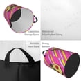 thumbnail image 6 of DouZhe Waterproof Collapsible Large Laundry Baskets, Skateboard Pizza Stripes Prints Circular Hamper with Handles, 6 of 7