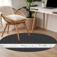 thumbnail image 4 of Black Plaid Round Area Rug 4Ft Washable Circle Rugs for Bedroom Dining Room, Vintage Live Love Laugh Star Love Heart Non-Slip Carpet Floor Mats Indoor Outdoor Carpet Runner Aesthetic Home Decor, 4 of 8
