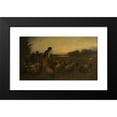 thumbnail image 2 of Otto von Thoren 18x12 Black Modern Framed Museum Art Print Titled - The Proximity of the Wolf (1870), 2 of 5