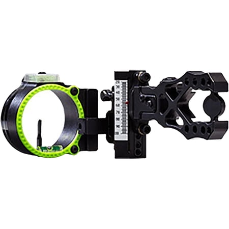 Black Gold Ascent Verdict Whitetail Single Pin Bow Sight with Zero-Out .019 Pin Bow Sight Diameter Right Hand Aluminum Black
