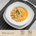 thumbnail image 4 of MALACASA, Series Elisa, 36-Piece Porcelain Dinnerware Set, Ivory White Dinner Set, Service for 12, 4 of 8