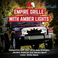 thumbnail image 2 of AMERICAN MODIFIED Empire Grille 07-18 Jeep Wrangler JK w/ Amber LED, Black, 2 of 8