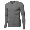 thumbnail image 1 of FashionOutfit Men's Casual Solid Soft Knitted Long Sleeve V-Neck Sweater, 1 of 1