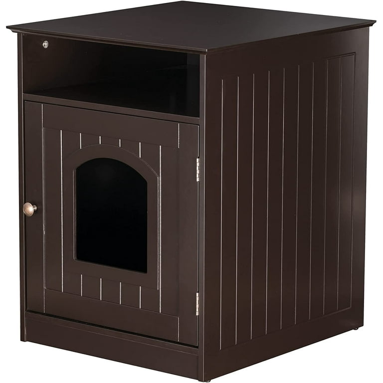 Spirich Home Cat Litter Box Enclosure Hidden Litter Box Furniture