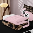 thumbnail image 5 of Erosebridal 8 Ball Zipper Twin Comforter Sets 4-Piece, Crimson Leopard Front, Black Reversible Back, 5 of 7