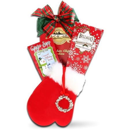 Alder Creek Warm Holiday Mitten Gift Basket, 3 pc