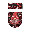 thumbnail image 5 of HELLHERO Heart Gnome Toilet Dust Cover Set & 2 Pieces Toilet Seat Covers Set & Elastic Edge for Hotel Home, 5 of 8