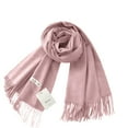 thumbnail image 4 of LEKODE Warm Scarf Knit Scarf Winter Scarves Scarf Top Lady Scarf Wraps for Women Scarf Womens Pink One Size, 4 of 4