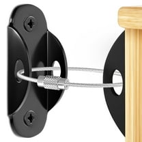 Furniture Anchors for Baby Proofing (5 Pack) Anti Tip Furniture Anchors Securing 400lbs,Wall Anchor Earthquake Straps Prevent Baby Pet from Falling Furniture Dresser & Bookshelf, Black