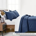 thumbnail image 4 of SUSIELADY Lightweight Microfiber Quilt Set, Soft Bedspread with Coin Pattern, All-Season Coverlet Bedding, 3 Pieces (1 Quilt, 2 Pillow Shams), Queen Size, Navy, 4 of 7