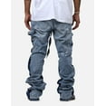 thumbnail image 4 of Lifted Anchors Men's Venus Floral Flared Leg Stacked Denim Jeans (44, Blue Wash), 4 of 9