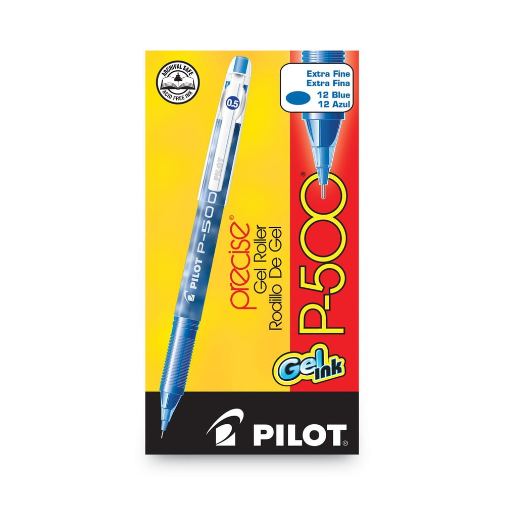Pilot 38601 Precise P-500 0.5 mm Gel Pen - Extra Fine, Blue (1 Dozen)