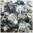 thumbnail image 5 of 36/40/50 piezas de adornos de bolas de Navidad azules con forma especial de árbol de Navidad dorado, decoración para fiestas, colgante de esferas de Navidad para Año Nuevo, 5 of 5