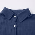 thumbnail image 6 of QASIEATN Womens Shirts Button Down Dress Shirts Casual Short Sleeve Textured Collared Summer Work Blouse Camping Clothes, 6 of 8