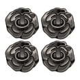 thumbnail image 1 of 4 cierres giratorios para bolsos, cierre de metal con forma de flor. Negro, 1 of 9