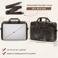 thumbnail image 4 of RAINSMORE Messenger Bag for Men 16 Inch Laptop Bag Leather Briefcase Vintage Crossbody Shoulder Office Computer Bag Retro College Satchel Bag for Work, Business, Coffee, 4 of 7