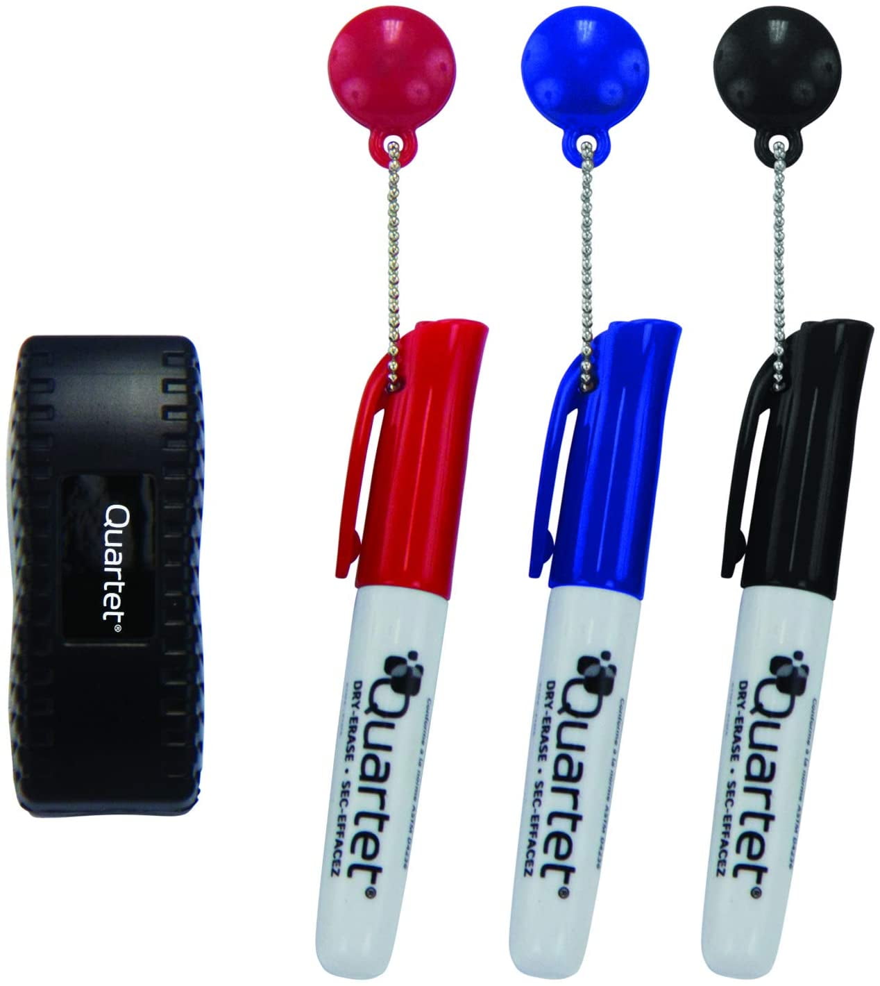 Quartet Dry Erase Mini Markers and Mini Eraser, Medium Point