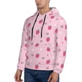 thumbnail image 3 of Daiia Strawberries for Men's Fashion Hoodies & Sweatshirts with Kangaroo Pocket Hooded Sweatshirt Breathable & Moisture Wicking-X-Large, 3 of 7