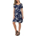 thumbnail image 6 of ANYJOIN Women's Summer Casual T Shirt Dresses Short Sleeve Swing Dress Pockets M, 6 of 7