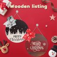 thumbnail image 4 of Letrero navideño Apalfuy de madera para puerta delantera decoración colgante vacaciones de Navidad Año Nuevo, 4 of 5