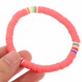 thumbnail image 4 of SHISUYAN 10pcs 6mm Bohemian Bracelets Colorful Polymer Clay Hand Ropes Beach Elastic Rope Bracelets(Assorted Designs), 4 of 8
