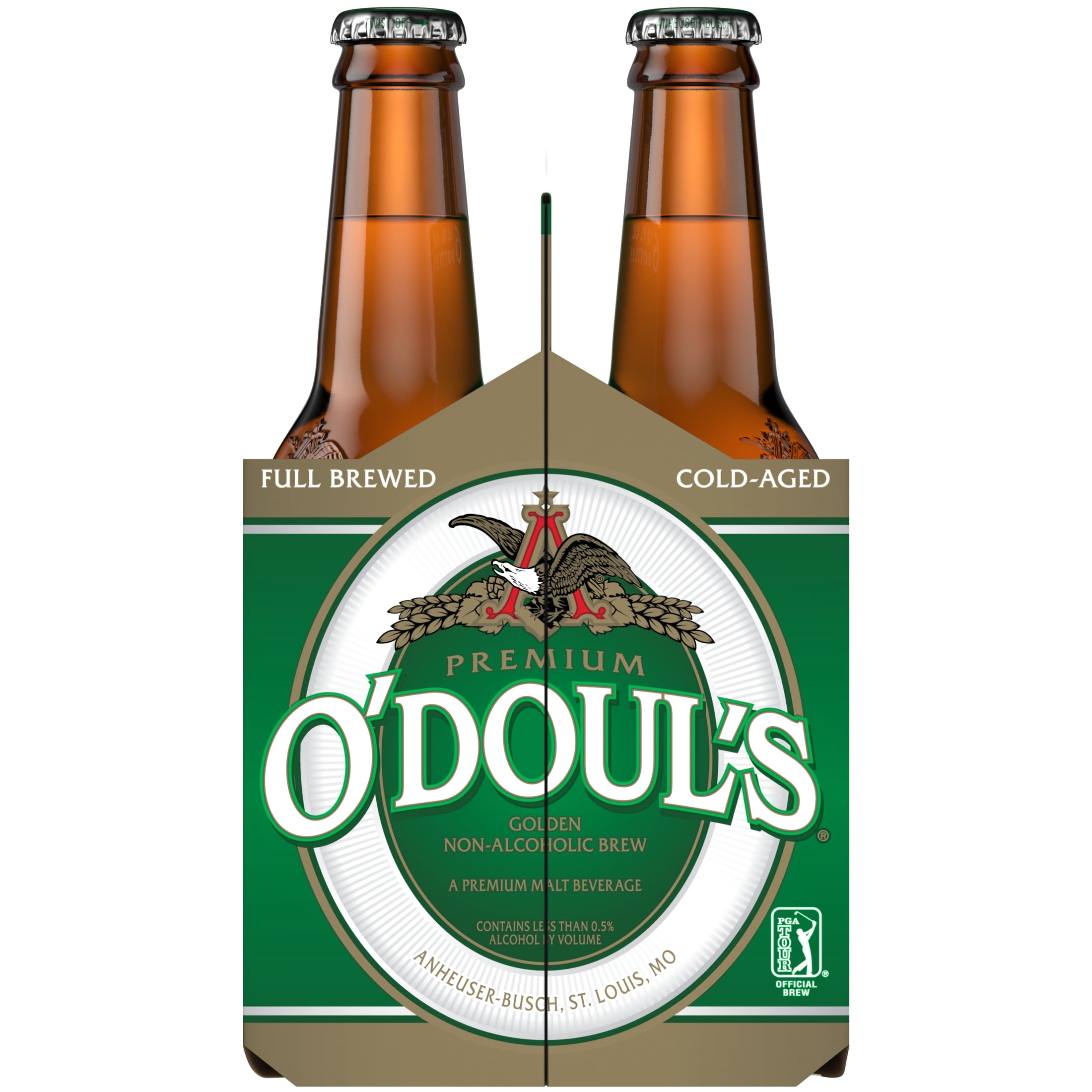 O'Doul's Premium Golden Non-Alcoholic Brew, 6 pack 12 fl. oz. Glass Bottles, 0.5% ABV