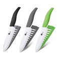 thumbnail image 1 of Myvit Ceramic Knife Set of 3pcs Assorted Colors Chef Knife Utility Kitchen Knives Rust Proof Stain Resistant White Zirconia Blade with Sheaths, 1 of 7