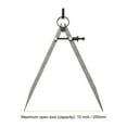 thumbnail image 3 of Spring Joint Caliper 10 inch/250mm Steel Spring Divider Caliper for Metalworking Woodworking Drawing, 3 of 5