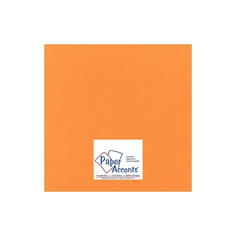 Paper Accents Cardstock 12x 12 Heavyweight Smooth 100lb Candied Yam 25pc